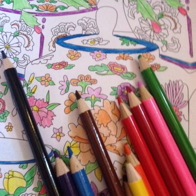 The Elegant Tea Party Coloring Book - signed by illustrator Laurie Triefeldt!
