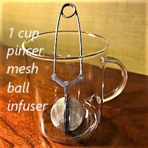 one cup pincer mesh ball infuser